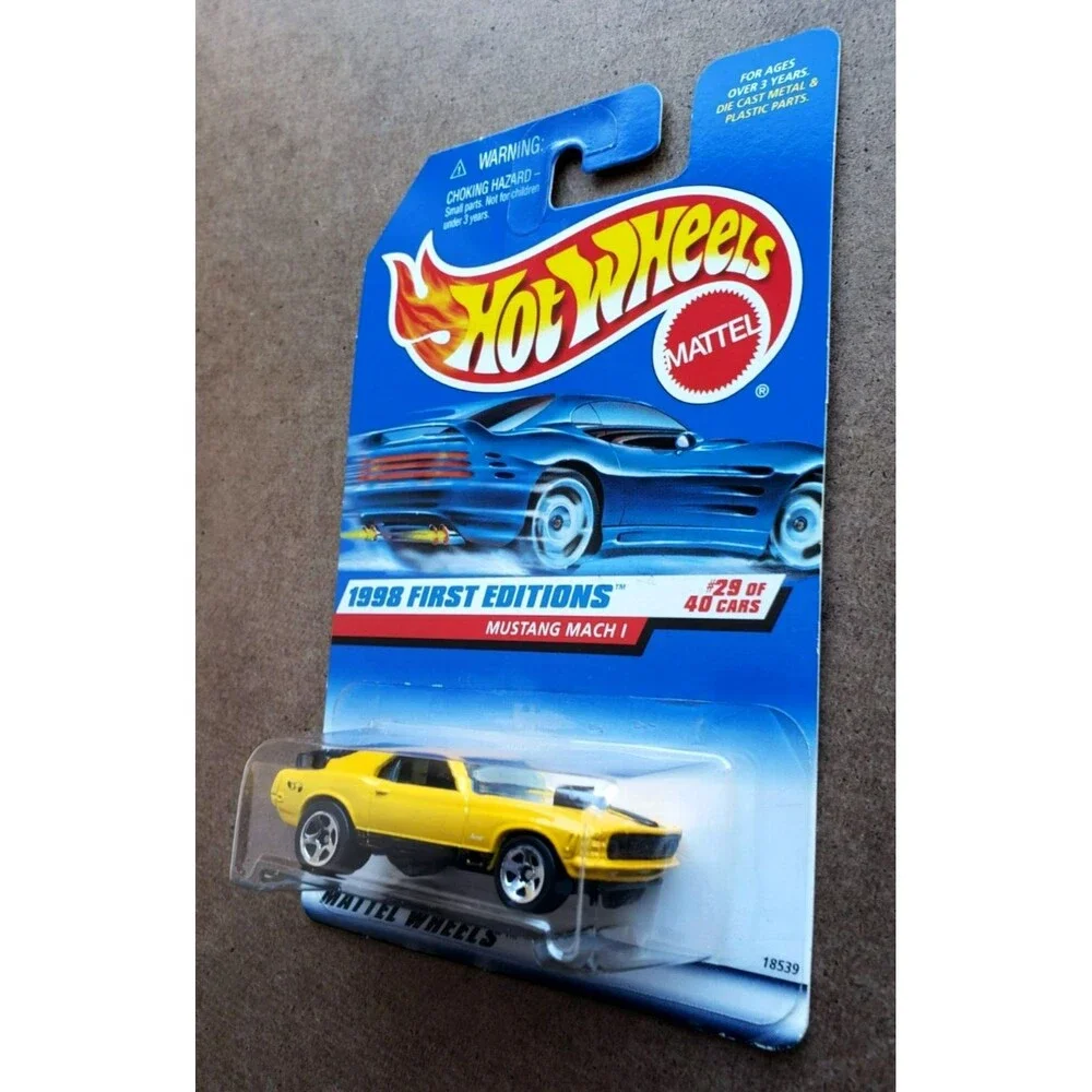 Hot Wheels FORD '70 MUSTANG MACH I Yellow 1998 First Editions 29/40 1:64 670 5SP